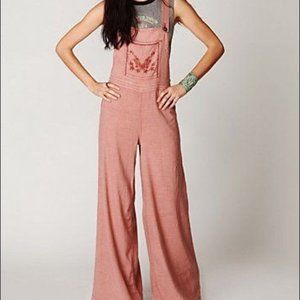 Free People Farrah Vintage Overalls Flare Leg
